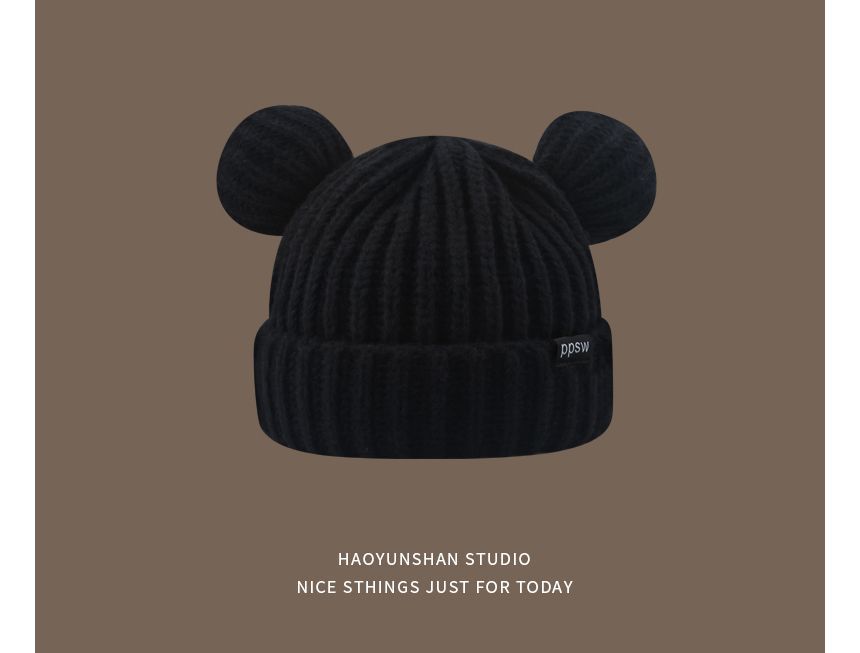 Bear Knit Beanie Ear