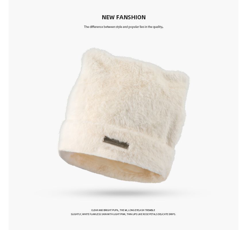 Bear Ear Beanie Fluffy