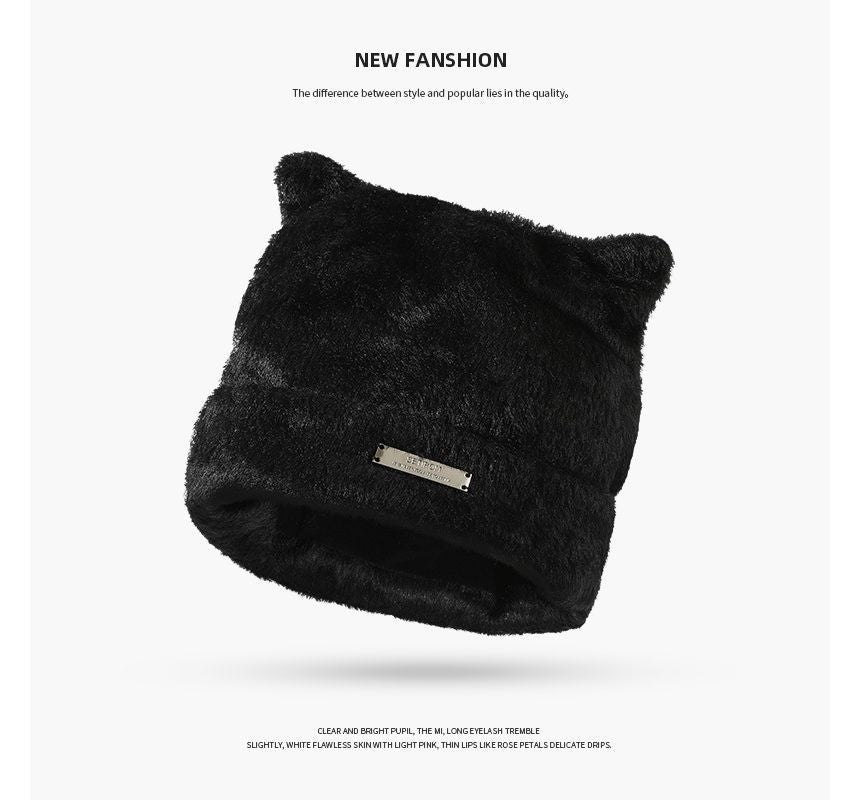 Bear Ear Beanie Fluffy