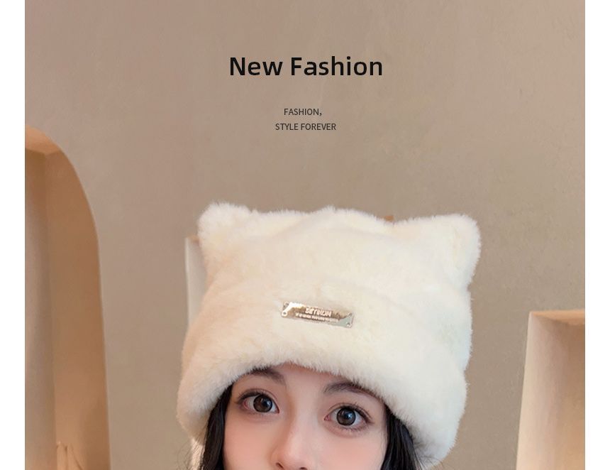 Bear Ear Beanie Fluffy