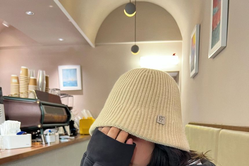 Knit Bucket Applique Hat