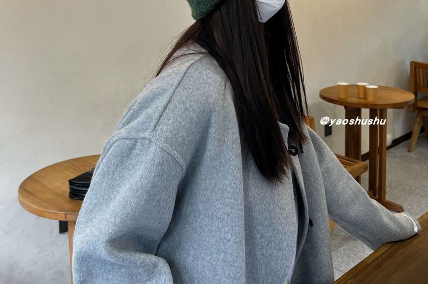 Embroidered Lettering Knit Beanie