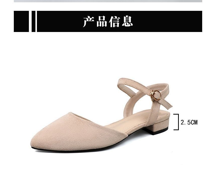 Ankle Strap Chunky Heel Pointy-Toe Sandals