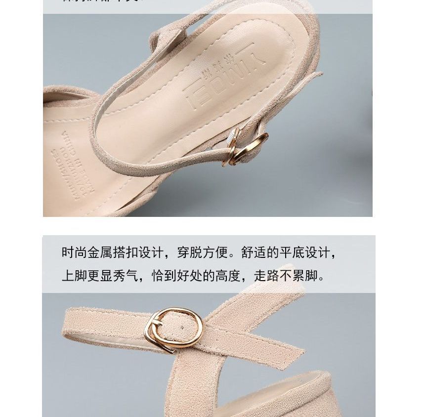 Ankle Strap Chunky Heel Pointy-Toe Sandals