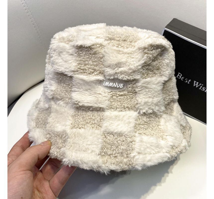 Plain Bucket Fluffy Hat