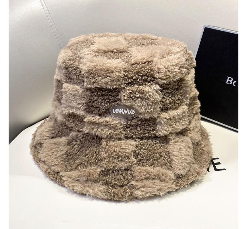 Plain Bucket Fluffy Hat