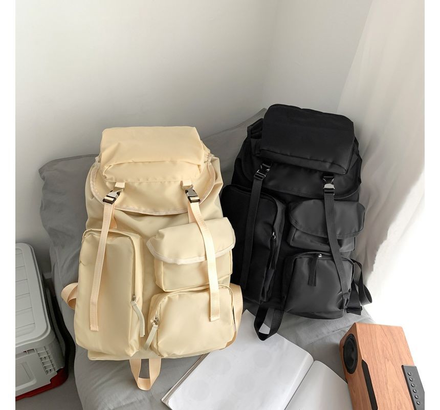 Plain Backpack Nylon Drawstring