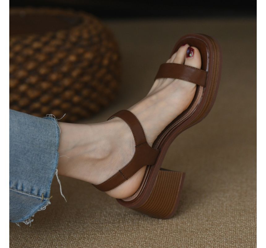 Sandals Block-Heel Buckled