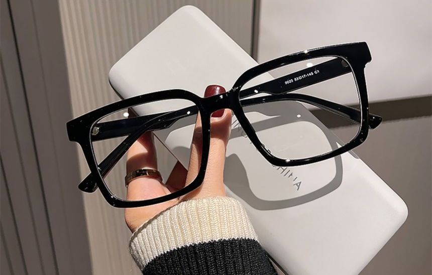 Light Eyeglasses Blue Square Blocking Frame