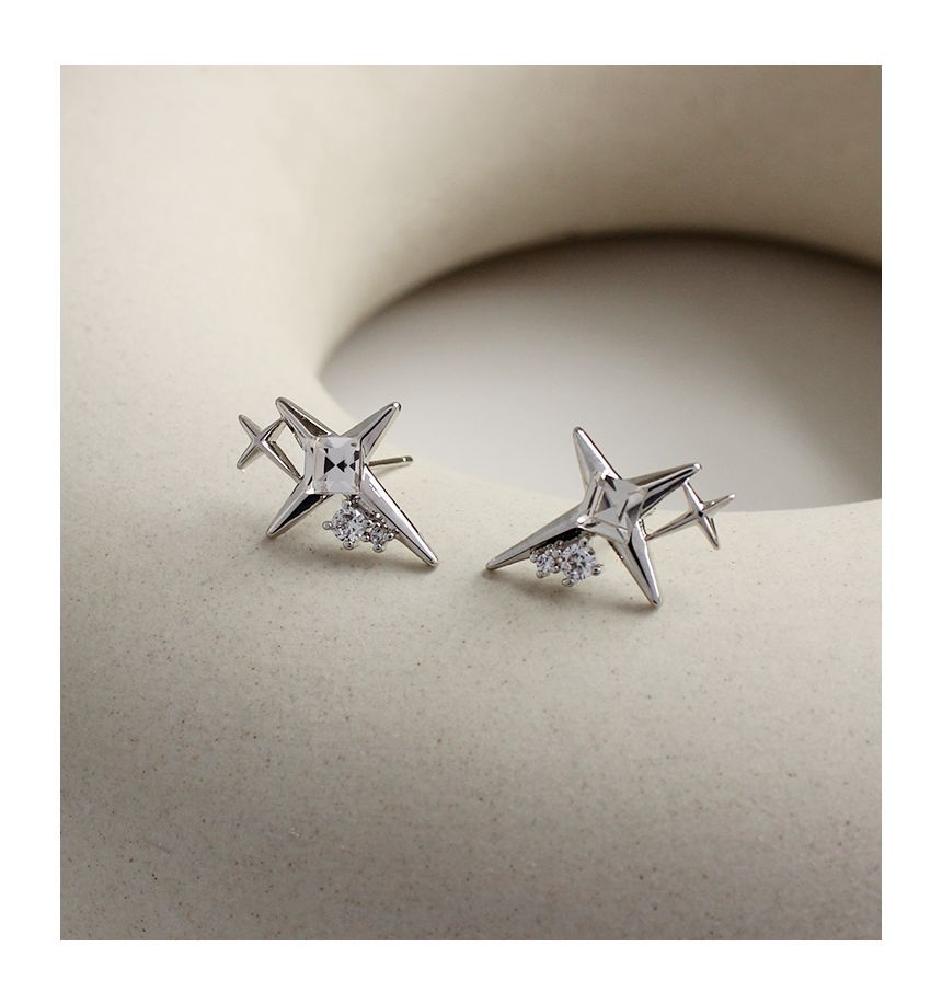 Star Alloy Earring Rhinestone