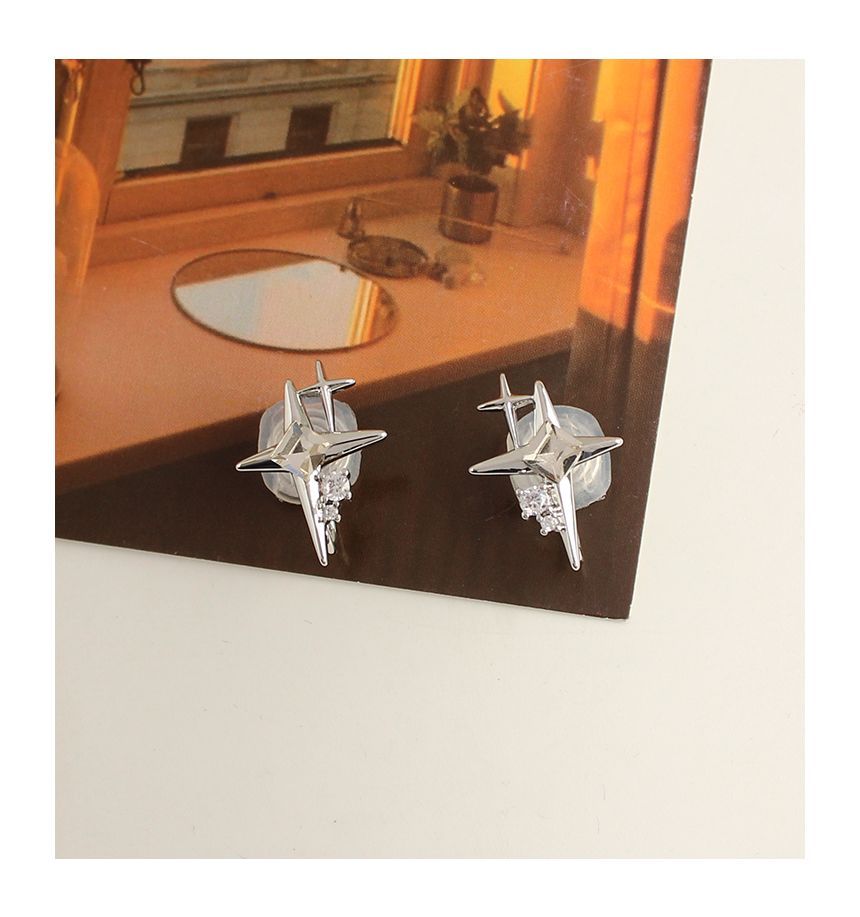 Star Alloy Earring Rhinestone