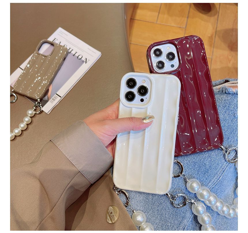 Chain Faux Case Pearl Phone