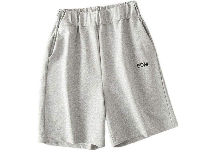 Embroidered High Letter Waist Shorts