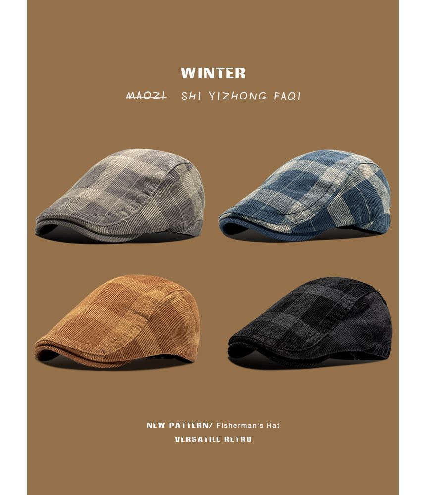 Plaid Cap Newsboy