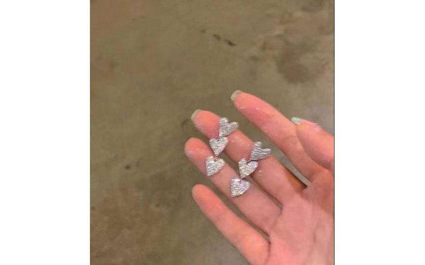 Alloy Earring Heart Dangle