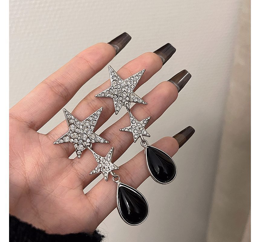 Drop Earring Star Rhinestone