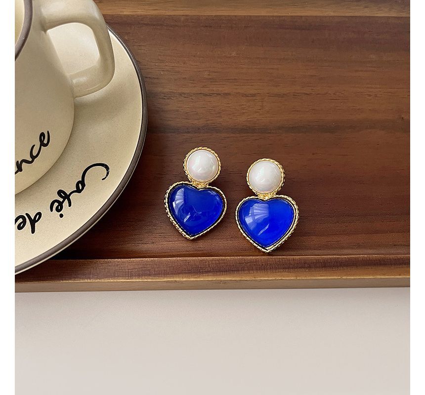 Drop Tone Heart Two Earring