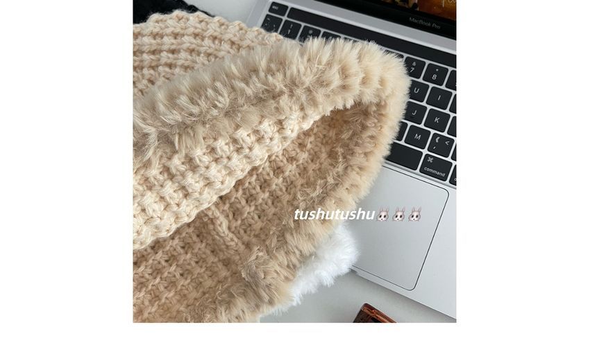 Hat Trim Fluffy Knit Cloche