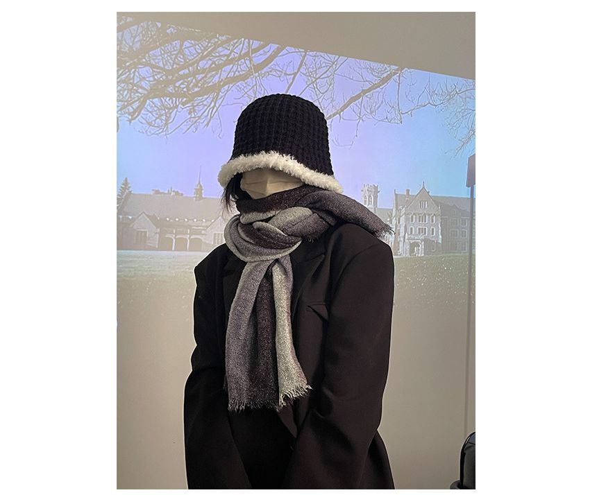 Hat Trim Fluffy Knit Cloche