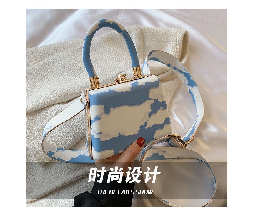 Leather Bag Boxy Faux Plain Hand