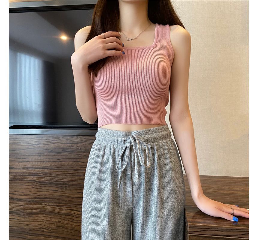 Square Top Plain Tank Neck