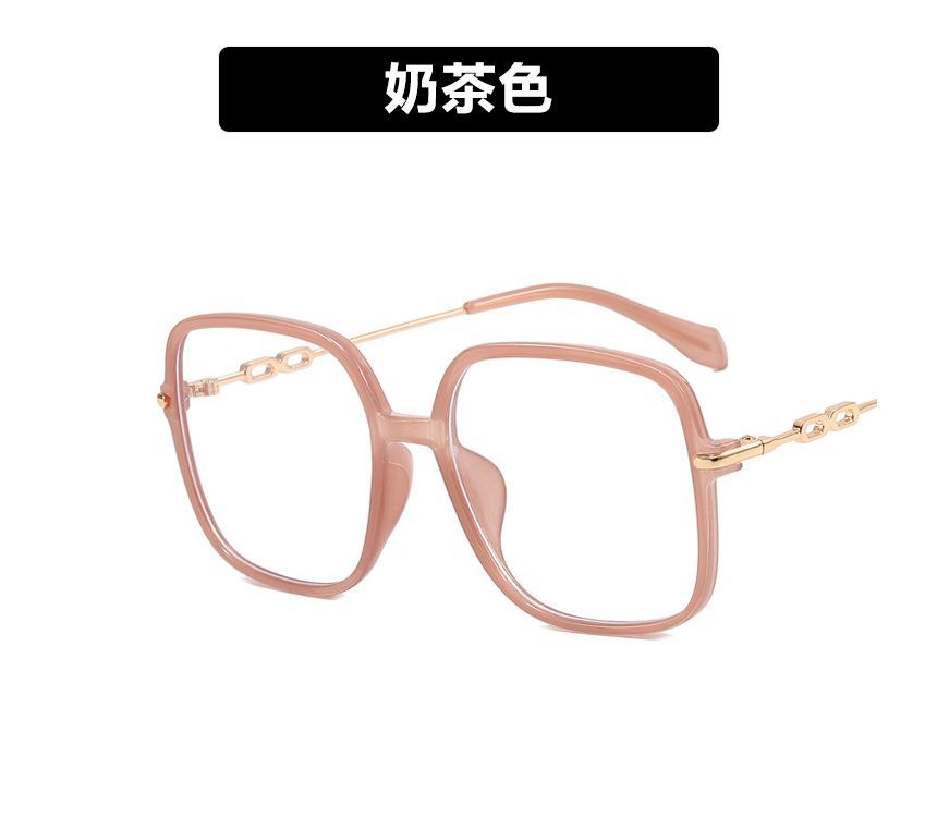 Blocking Frame Round Blue Eyeglasses Light