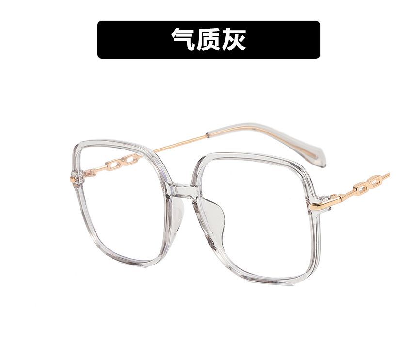 Blocking Frame Round Blue Eyeglasses Light
