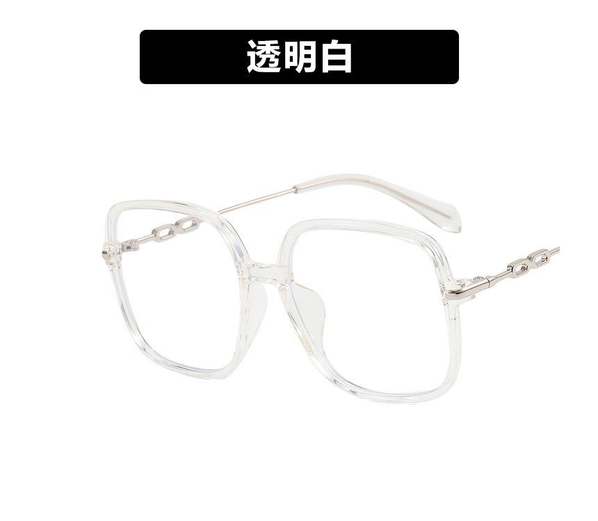 Blocking Frame Round Blue Eyeglasses Light