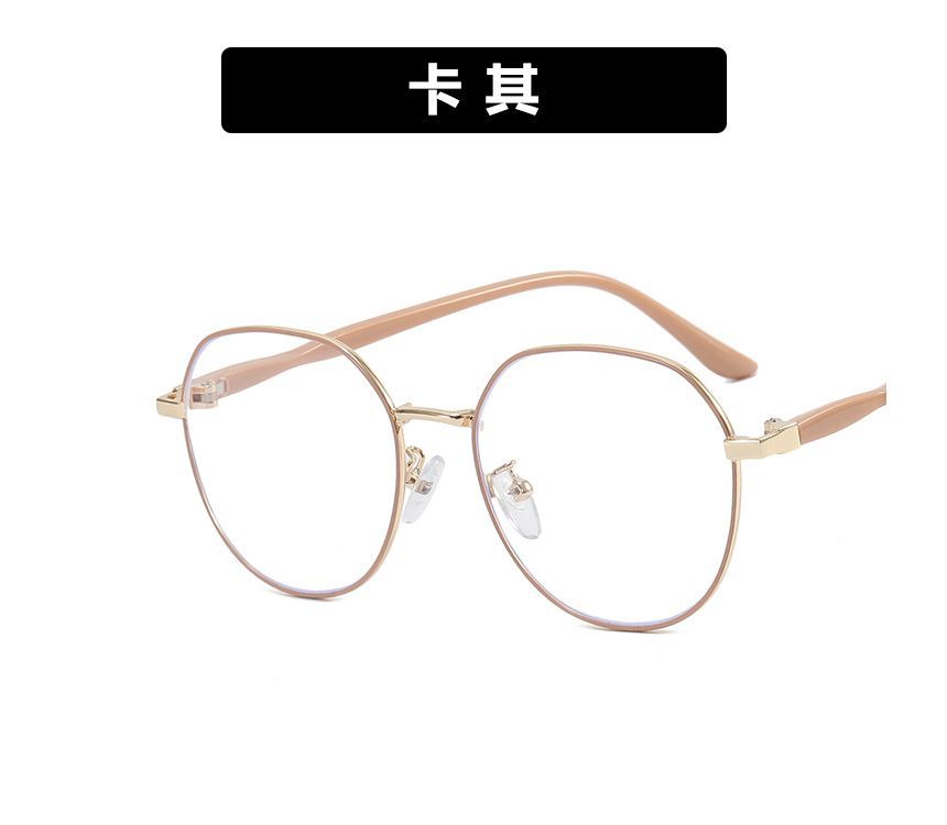 Frame Eyeglasses Light Blocking Round Blue