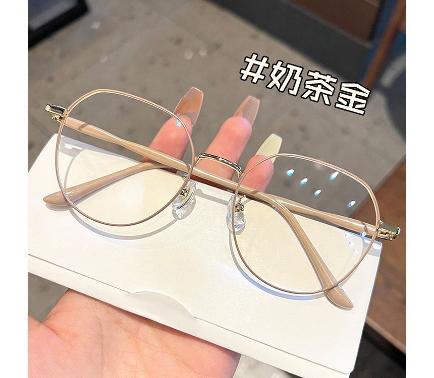 Frame Eyeglasses Light Blocking Round Blue