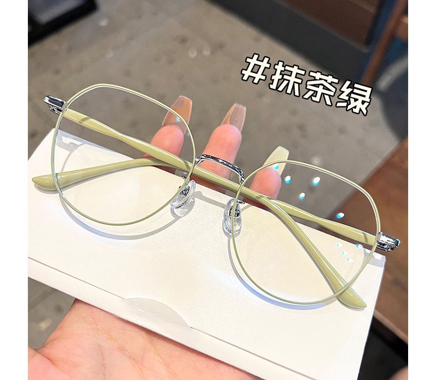 Frame Eyeglasses Light Blocking Round Blue