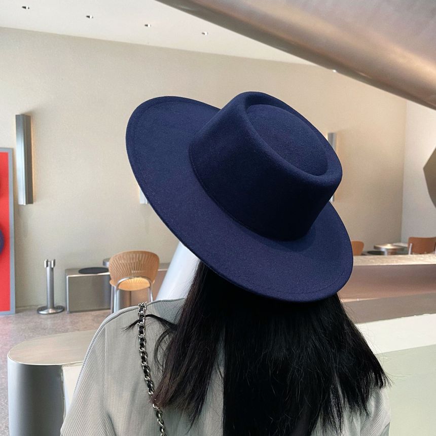 Brim Plain Hat Wide