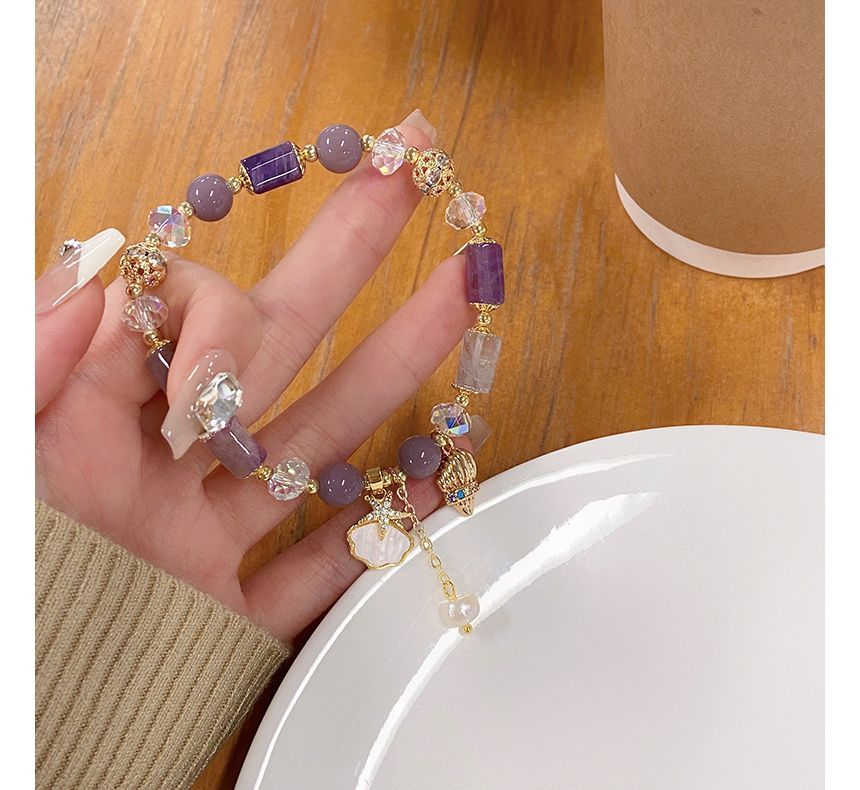 Star Charm Faux Crystal Bracelet