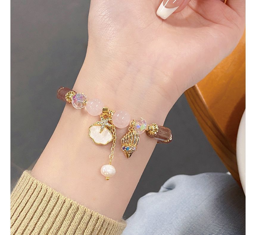 Star Charm Faux Crystal Bracelet