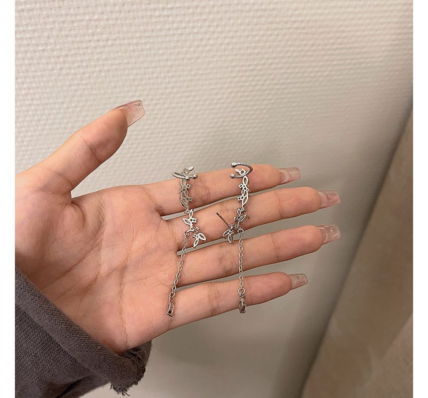 Rhinestone Earring Cuff Ear Drop with