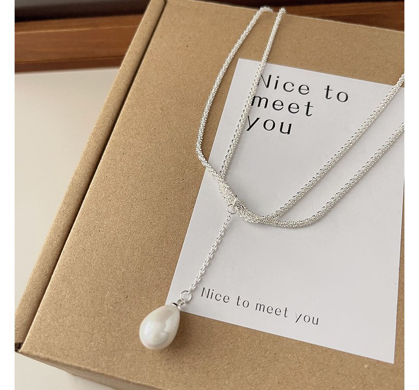 Pearl Faux Necklace Lariat