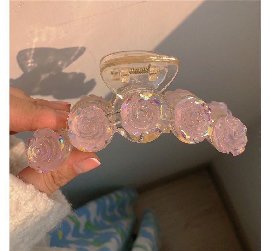 Iridescent Rose Hair Claw