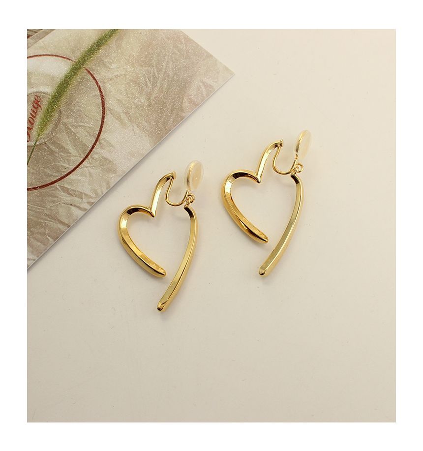 Earring Heart Alloy Cuff