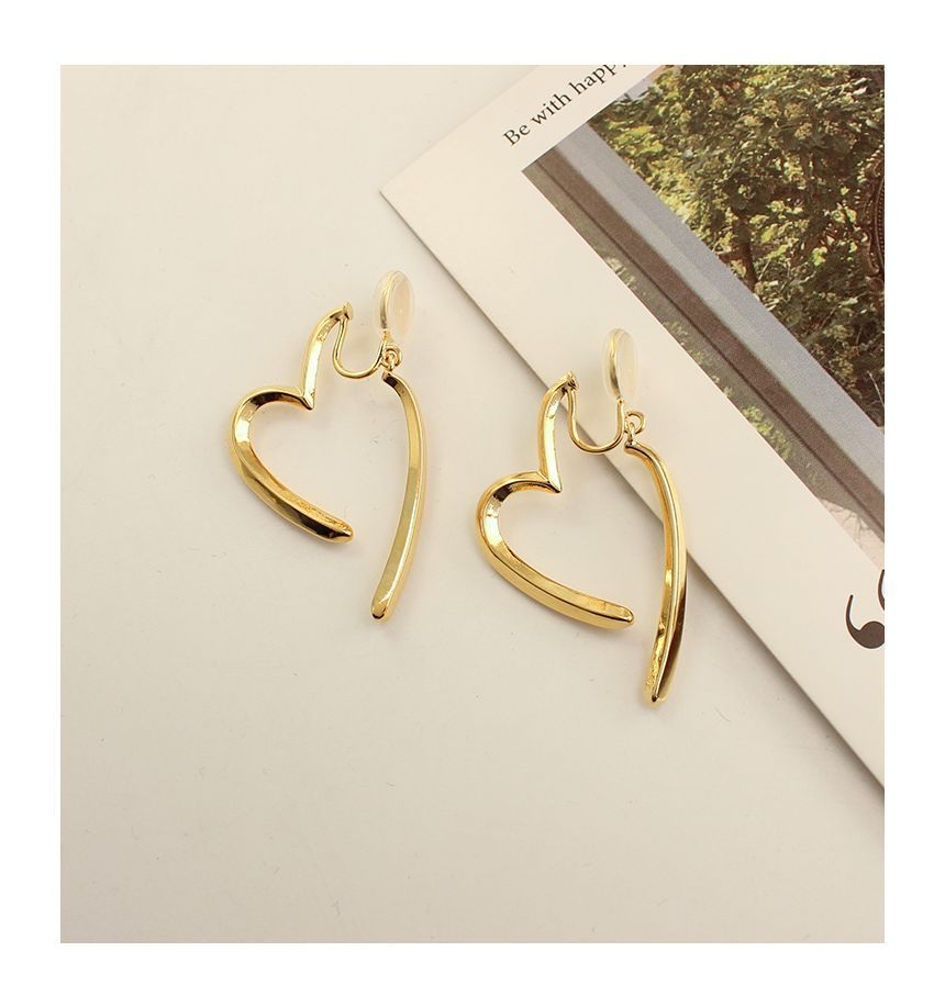 Earring Heart Alloy Cuff