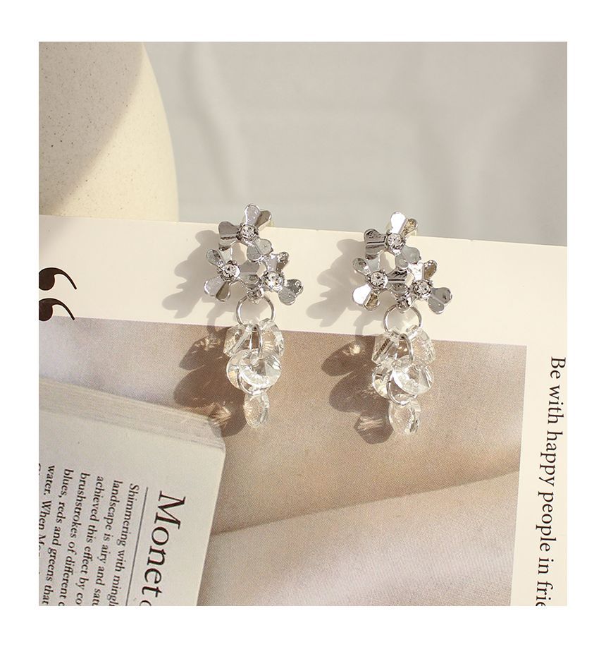Grapes Faux Dangle Earring Crystal Alloy