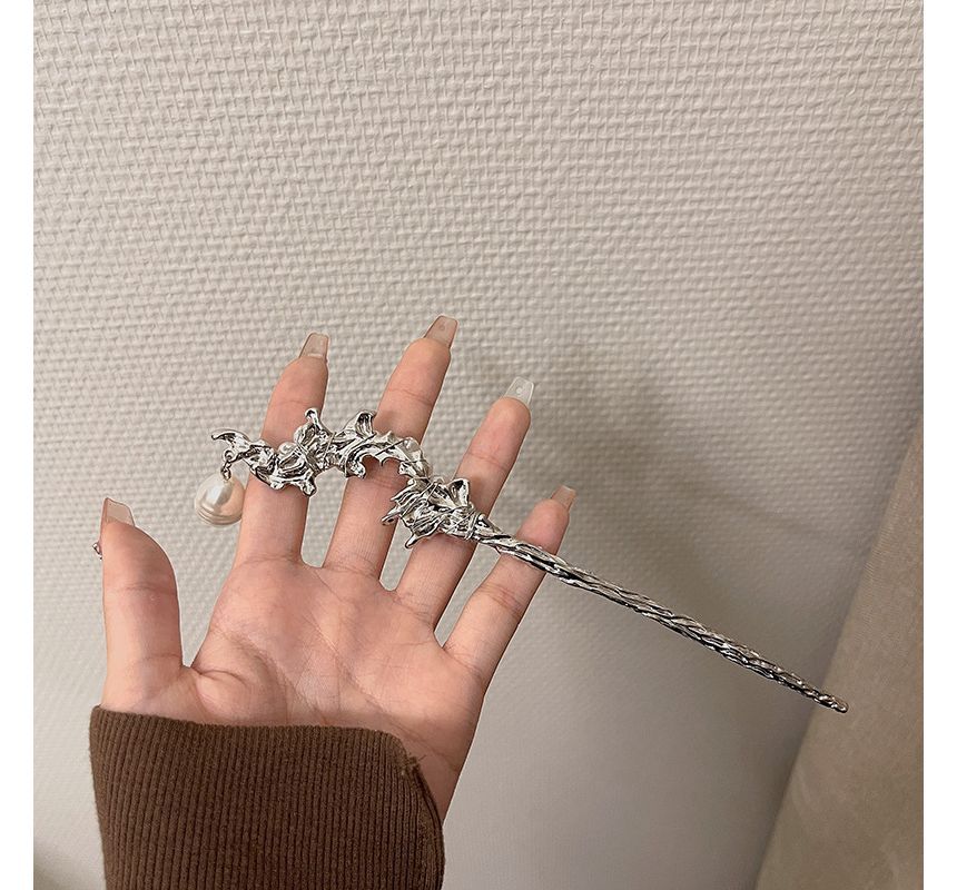 Hair Alloy Pearl Irregular Clip Faux