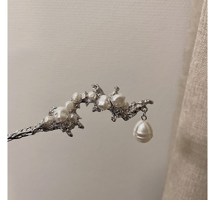 Hair Alloy Pearl Irregular Clip Faux