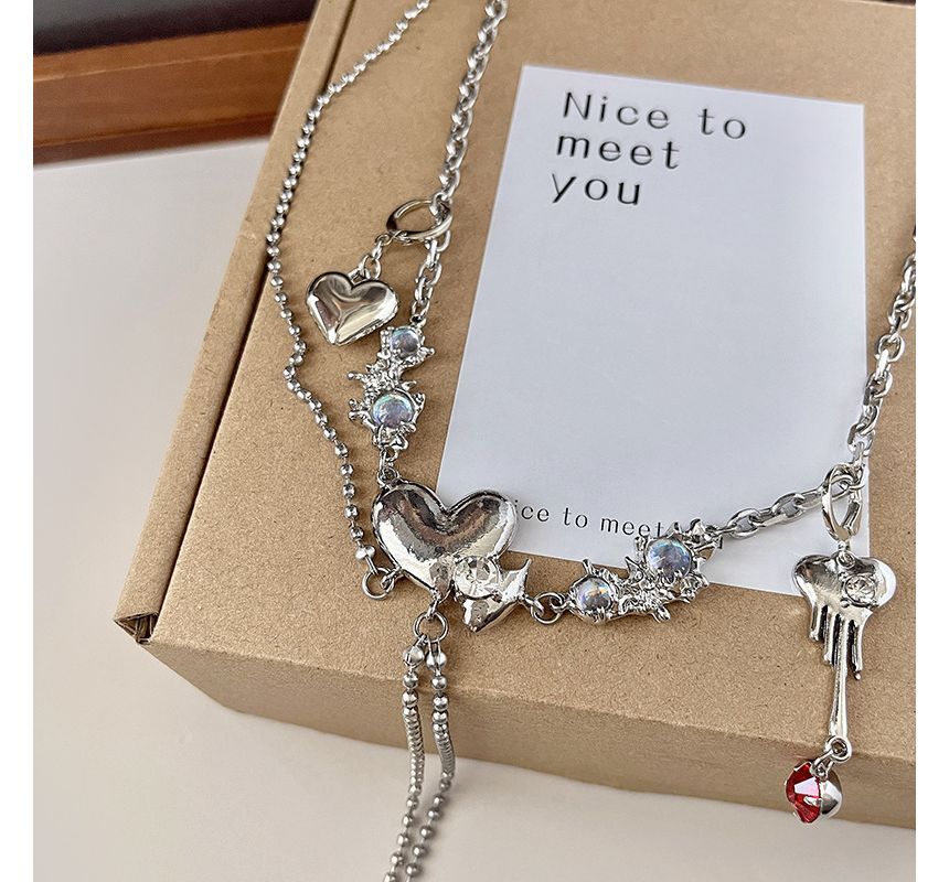 Waist Moonstone Belt Alloy Heart Chain