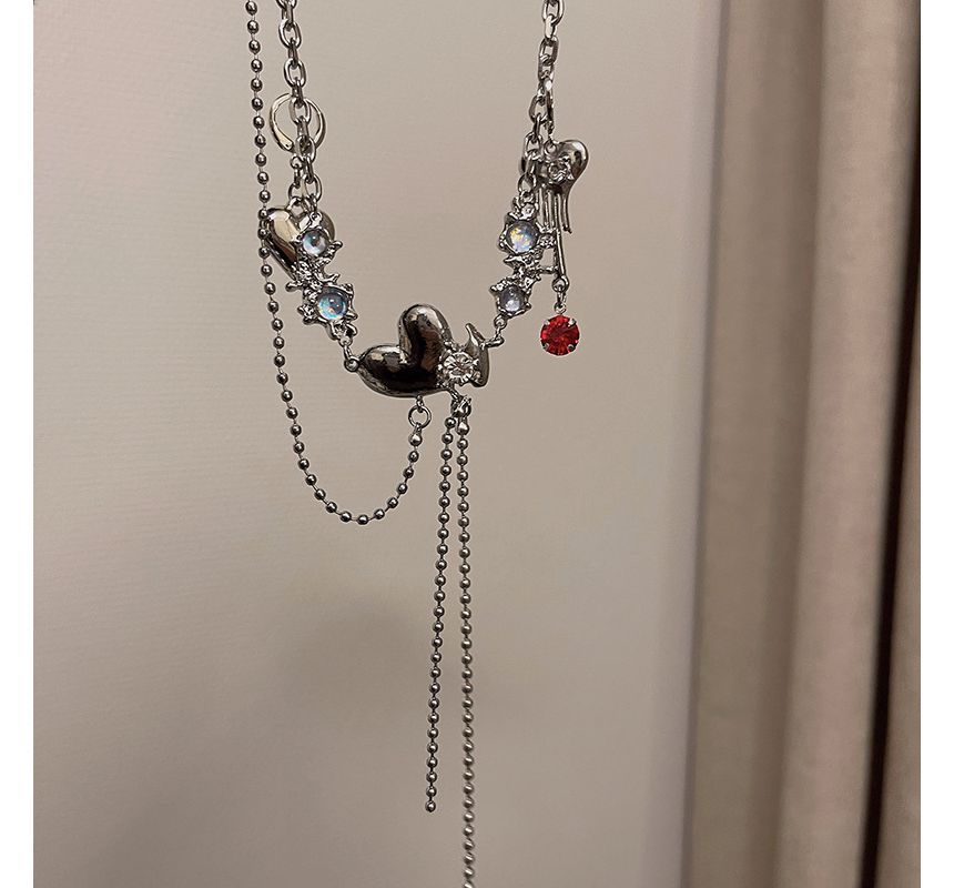 Waist Moonstone Belt Alloy Heart Chain