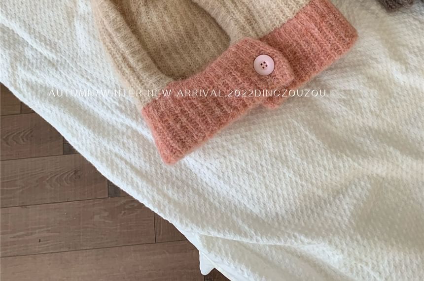 Balaclava Trim Knit Contrast
