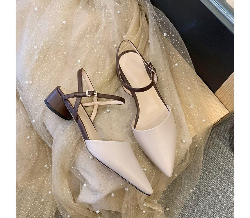 Chunky Heel Sandals Slingback