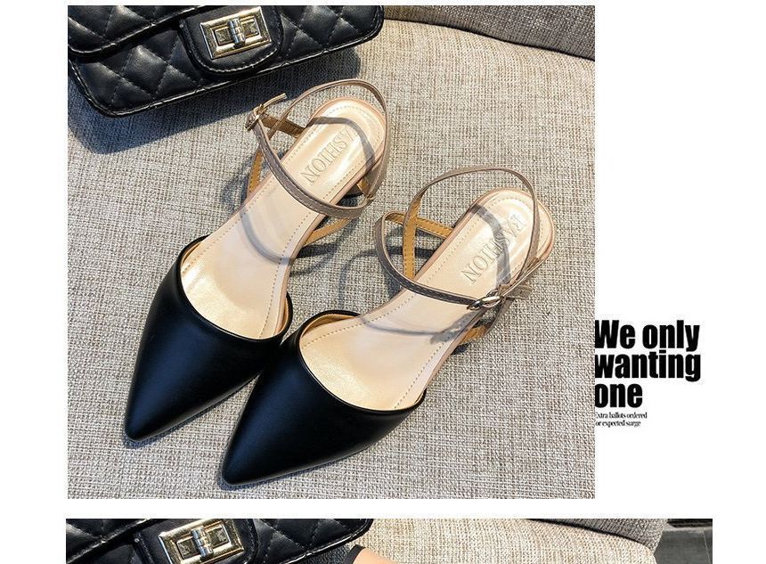 Chunky Heel Sandals Slingback