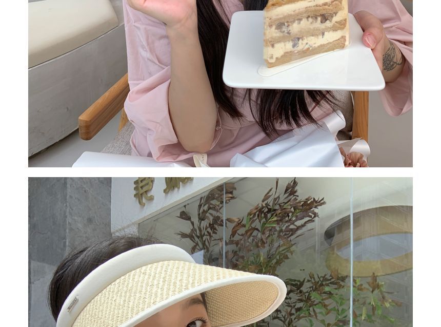 Contrast Visor Trim Sun Straw