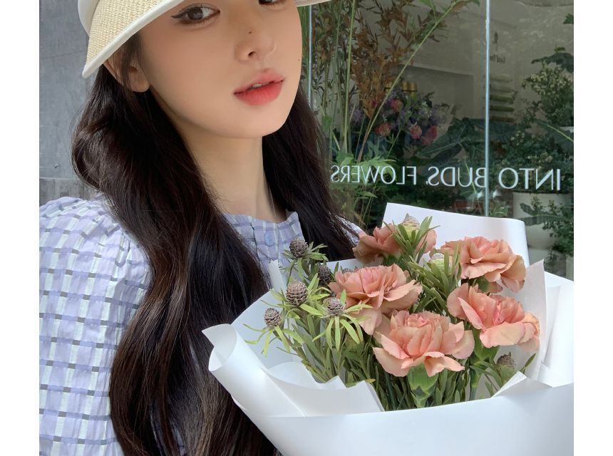 Contrast Visor Trim Sun Straw