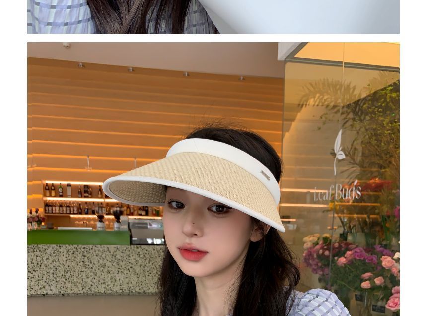 Contrast Visor Trim Sun Straw